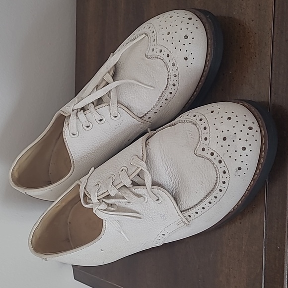 vintage footjoy Shoes - Footjoy Vintage White Oxford Lace-Up Shoes
